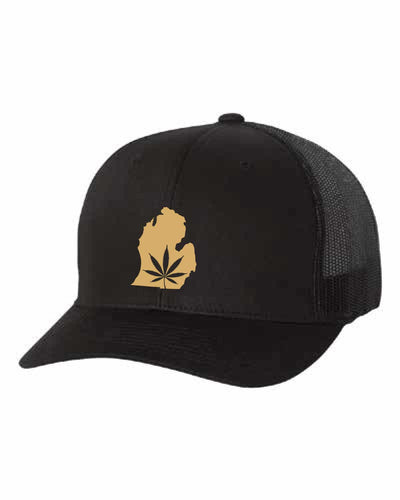 Golden Shores Michigan Black Snapback - Golden Shores Cannabis