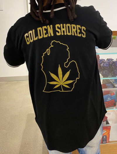 Golden Shores Baseball Jersey - Golden Shores Cannabis